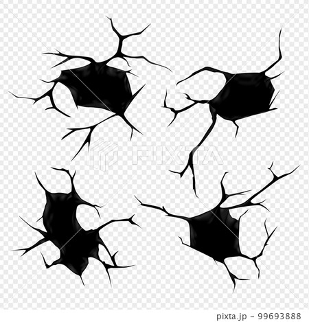 Realistic Ground Cracks Collection 99693888