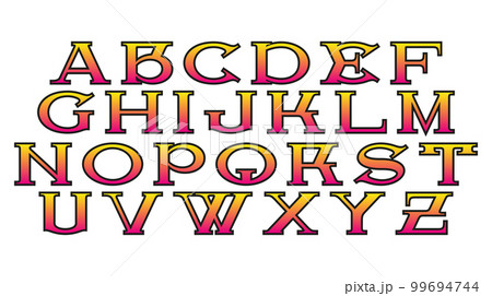 Decorative art font.Vector alphabet. 99694744