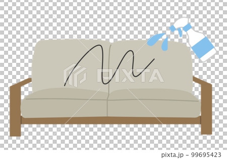 Erase the graffiti on the sofa 99695423