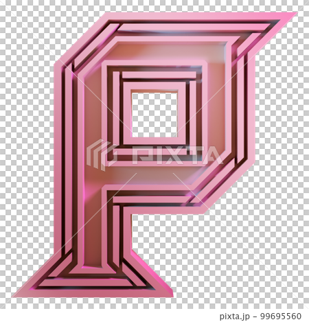 Decorative letter on transparent background.Rendered 3D illustration. 99695560