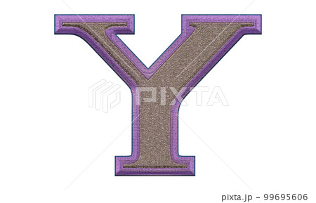 Decorative letter on transparent background.Art font illustration. 99695606