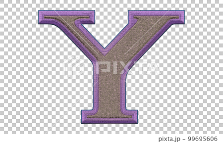 Decorative letter on transparent background.Art font illustration. 99695606