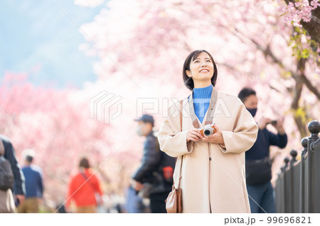 女性、カメラ、旅行、桜、観光、河津桜、カメラ女子、デジカメ、観光地、旅、観光スポット、女子旅、一人旅 女性、カメラ、旅行、桜、観光、河津桜、カメラ女子、デジカメ、観光地、旅、観光スポット、女子旅、一人旅 99696821