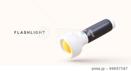3d realistic flashlight. Vector illustration. 3d realistic flashlight. Vector illustration. 99697587