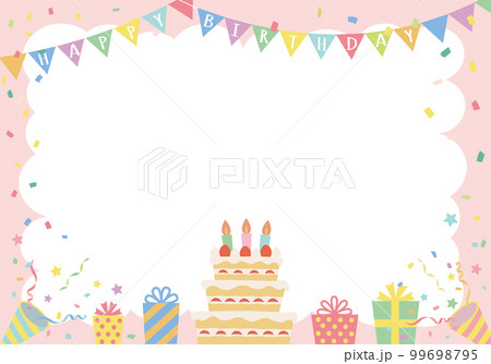誕生日カード_ピンク_happy birthday 99698795