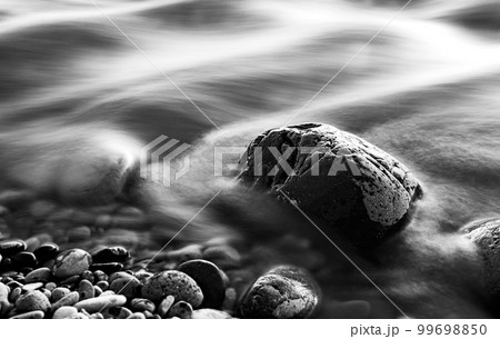 Long exposure water closeup in sea 99698850