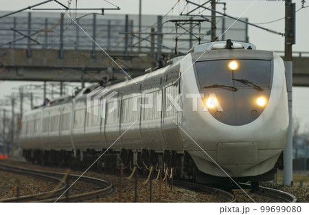 北陸本線　加賀笠間ー美川　JR西日本　681系　T05+T35+T16編成（金沢）　サンダーバード 99699080