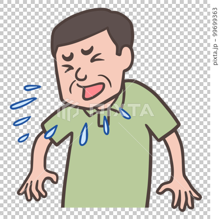 中年男子打噴嚏飛濺飛沫大叔 中年男子打噴嚏飛濺飛沫大叔 99699363