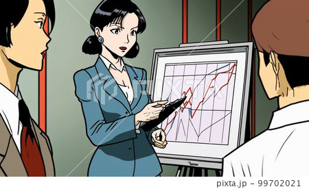 エントランスで説明中