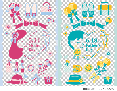 [2023] Mother's Day/Father's Day illustration set 99702280