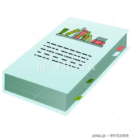 Book is closed with bookmarks 99702906