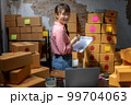 Asian teenager owner business woman work at home for online shopping and sale. 99704063