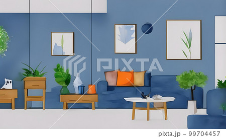 マンションのリビングルーム 99704457