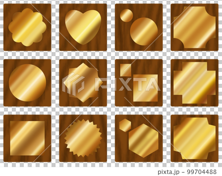 金のプレート 99704488
