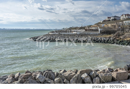 Fontanka beach on the Black Sea near Odessa, Ukraine Fontanka beach on the Black Sea near Odessa, Ukraine 99705045