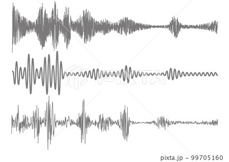 Sound audio wave. Music voice and radio frequency lines. Graphic equalizer and digital volum illustration. Vector abstract pulse 99705160