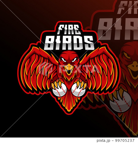 Fire Bird Baseball Animal Team Badge Fire Bird Baseball Animal Team Badge 99705237