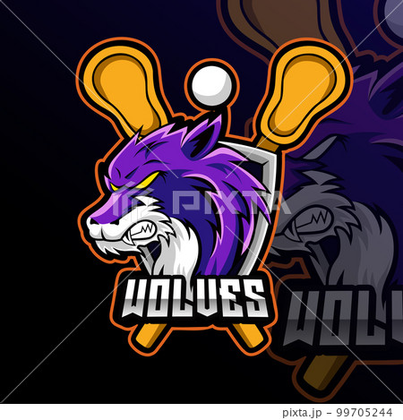 Wolves Lacrosse Animal Team Badge 99705244