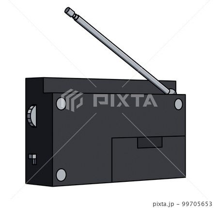 ラジオ斜め後ろのイラスト 99705653