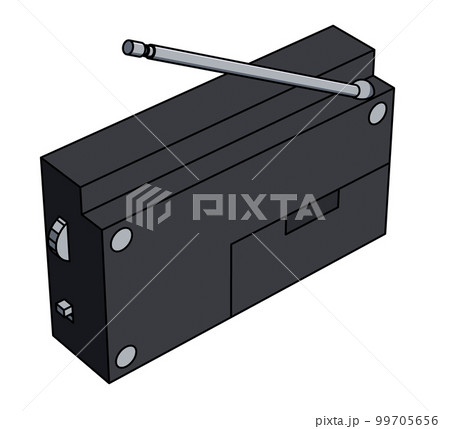 ラジオ斜め後ろのイラスト 99705656