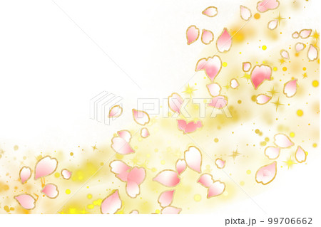 金色の桜の花びら 金色の桜の花びら 99706662