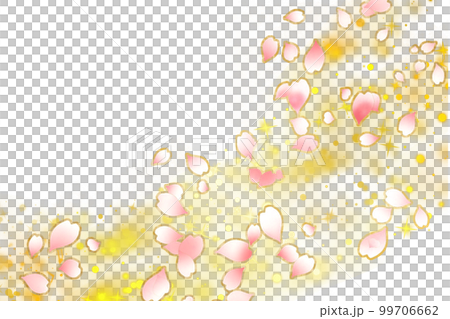 金色の桜の花びら 金色の桜の花びら 99706662
