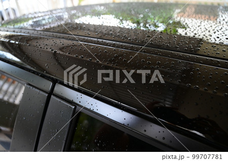 black roof car with water drop, transportation industry black roof car with water drop, transportation industry 99707781