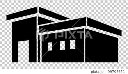 建物の立体シルエット 99707851