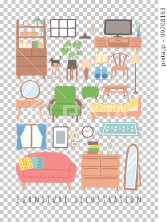 家具　インテリアのイラスト　 99708163