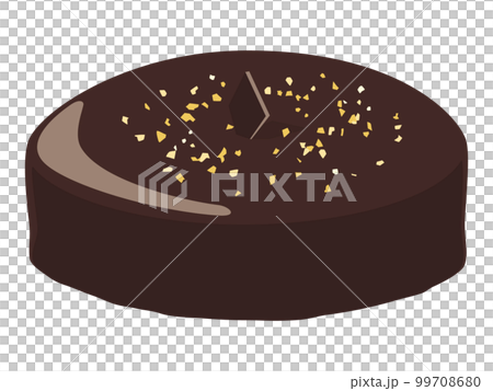 Sachertorte Topped with Gold Powder Sachertorte Topped with Gold Powder 99708680