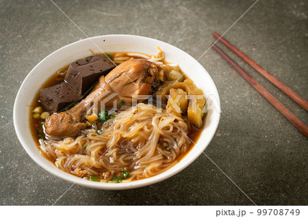 Stewed Chicken Noodle Soup Bowl 99708749