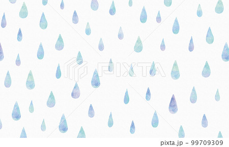 雨が降る風景の水彩画背景イラスト 99709309