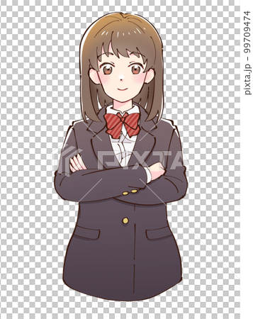 ブレザー制服を着た女子生徒27 ブレザー制服を着た女子生徒27 99709474