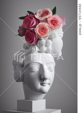 イメージ素材:薔薇に彩られた美しい彫刻 99710488