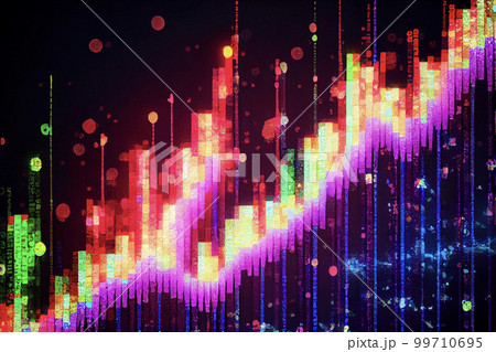 イメージ素材:株式投資・株価チャートのイメージ 99710695