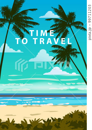 Time To Travel Summer vacation travel poster 99711203