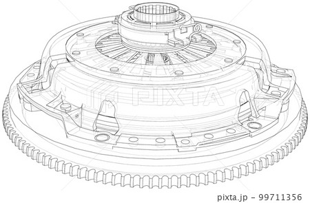 Sketch of clutch basket for the car 99711356