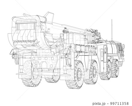 Army Rocket artillery system. Military concept 99711358