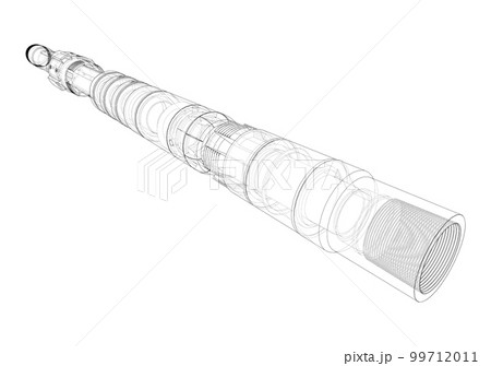 Outline drawing or sketch of cylindrical device Outline drawing or sketch of cylindrical device 99712011