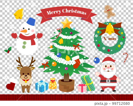 クリスマス素材セット② クリスマスセットのイラスト素材 [99712080] - PIXTA