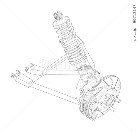Car suspension with shock absorber 99712147