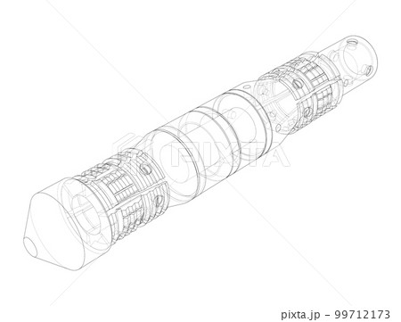 Outline drawing or sketch of cylindrical device 99712173