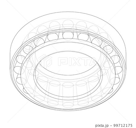 Roller bearing. 3d illustration Roller bearing. 3d illustration 99712175
