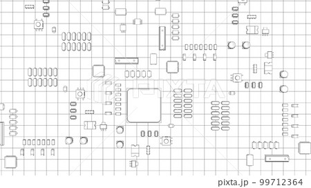 Electric circuit board, various chips 99712364