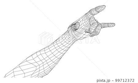 Hand in rock n roll sign 99712372