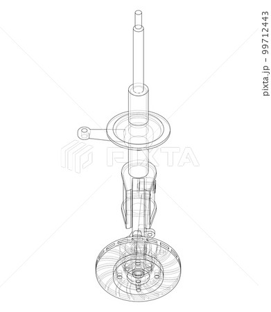 Car suspension with shock absorber 99712443
