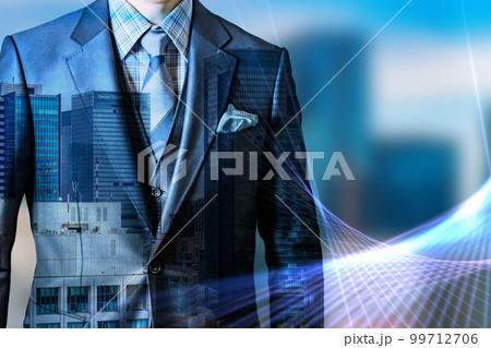エリートビジネスマンとオフィスビル 99712706