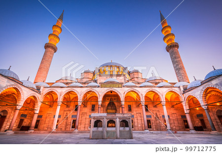 Istanbul, Turkey - Suleymaniye Mosque, Ottoman Empire historical place. 99712775