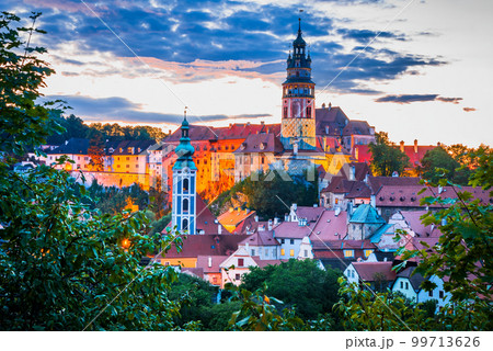 Cesky Krumlov, Czech Republic - Charming small city in Bohemia. Cesky Krumlov, Czech Republic - Charming small city in Bohemia. 99713626