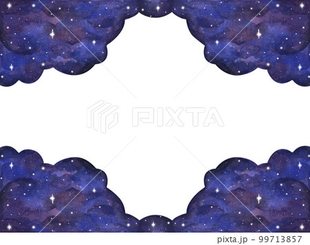 Watercolor night sky background with stars. Watercolor night sky background with stars. 99713857